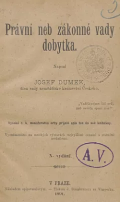 Právní neb zákonné vady dobytka