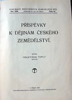 Příspěvky k dějinám českého zemědělství