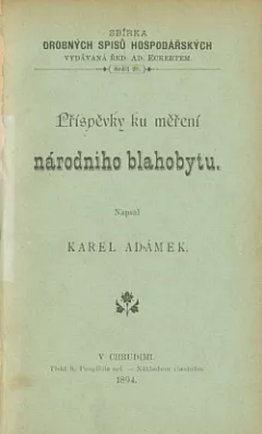 Příspěvky k měření národního blahobytu