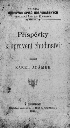 Příspěvky k upravení chudinství
