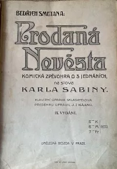 Prodaná nevěsta Klavírní úprava J. Z. Káanů