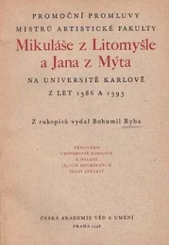 Promoční promluvy Mikuláše z Litomyšle