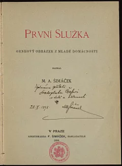 První služka, genrový obrázek z mladé domácnosti
