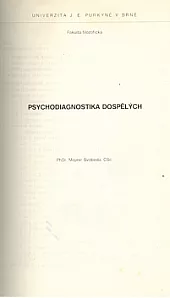 Psychodiagnostika dospělých
