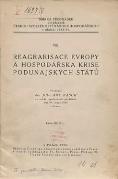 Reagrarisace Evropy a hospodářská krise podunajských států