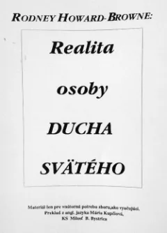 Realita osoby Ducha Svätého