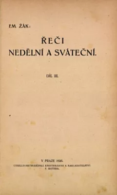 Řeči nedělní a sváteční Díl 3.