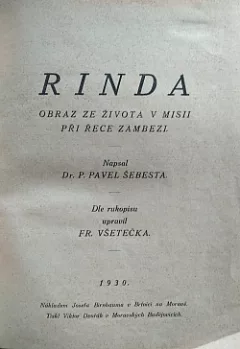 Rinda - obraz ze života v misii při řece Zambezi