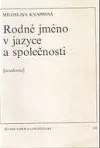 Rodné jméno v jazyce a společnosti