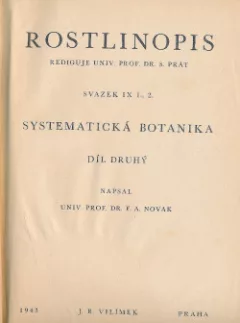 Rostlinopis, část speciální: Systematická botanika, 2. díl