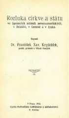 Rozluka církve a státu ve Spojených státech severoamerických, v Brasilii, v Genevě a v Irsku