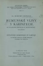 Rumunské vlivy v Karpatech se zvláštním zřetelem k Moravskému Valašsku