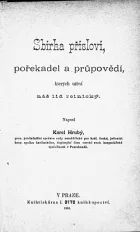 Sbírka přísloví, pořekadel a průpovědí, kterých užívá náš lid rolnický
