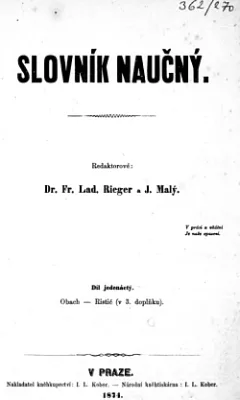 Slovník naučný Díl XI. Obach- Ristič ( v 3 doplňku)