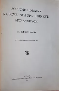 Sopečné horniny na severním úpatí Bezkyd Moravských