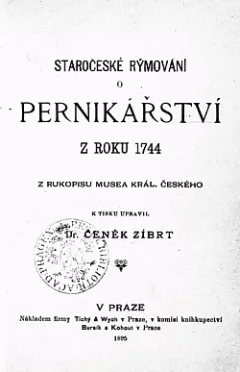 Staročeské rýmování o pernikářství z roku 1744