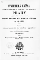 Statistická knížka Prahy, Karlína, Smíchova, Král. Vinohradů a Žižkova za rok 1885