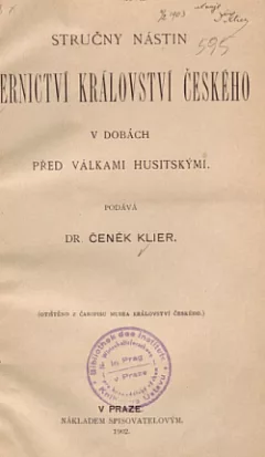 Stručný nástin bernictví království Českého v dobách před husitskými válkami