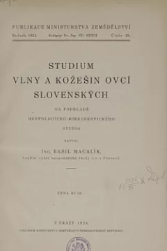 Studium vlny a kožešin ovcí slovenských