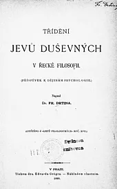 Třídění jevů duševních v řecké filosofii