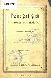 Trvalé zvyšování výnosů živností rolnických