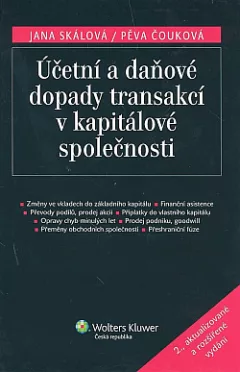 Účetní a daňové dopady transakcí v kapitálové společnosti.