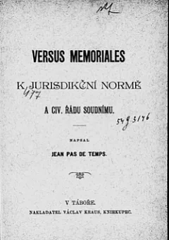Versus memoriales k jurisdikační normě a civilnímu řádu soudnímu