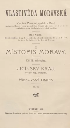 Vlastivěda moravská Díl II.