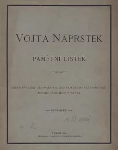 Vojta Náprstek: Pamětní lístek