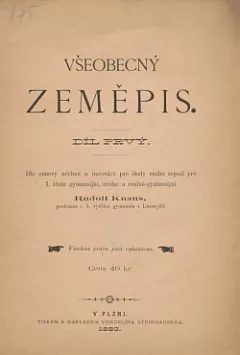 Všeobecný zeměpis Díl. I.