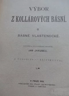 Výbor z Kollárových básní II, Básně vlastenecké