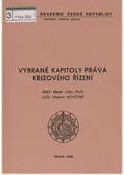 Vybrané kapitoly práva krizového řízení