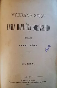 Vybrané spisy, pořádá Karel Tůma, díl třetí