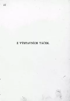 Z výstavních táček