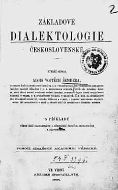 Základové  dialektologie československé