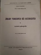 Základy pomocných věd historických: Latinská paleografie