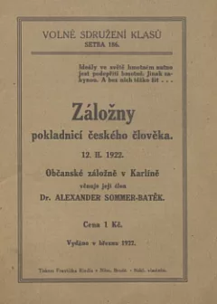 Záložny pokladnicí českého člověka