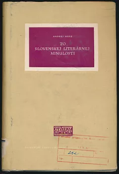 Zo slovenskej literárnej minulosti